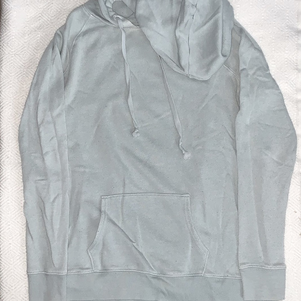 light blue hoodie